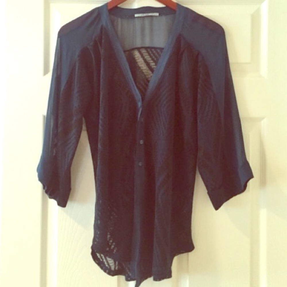 Anthropologie Silk-blend Language Blouse